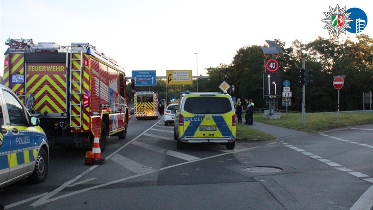 POL-OB: Verkehrsunfall mit überschlagenem Pkw - Fahrer verletzt und mutmaßlich alkoholisiert