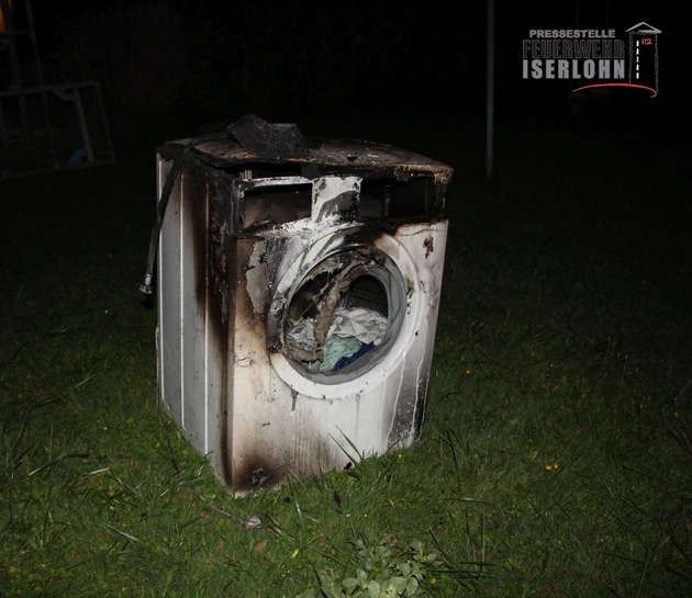 FW-MK: Kellerbrand durch Waschmaschine
