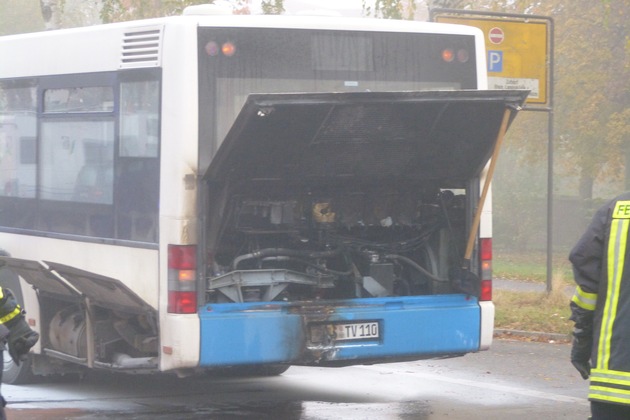 FW-KLE: Linienbus in Brand geraten
