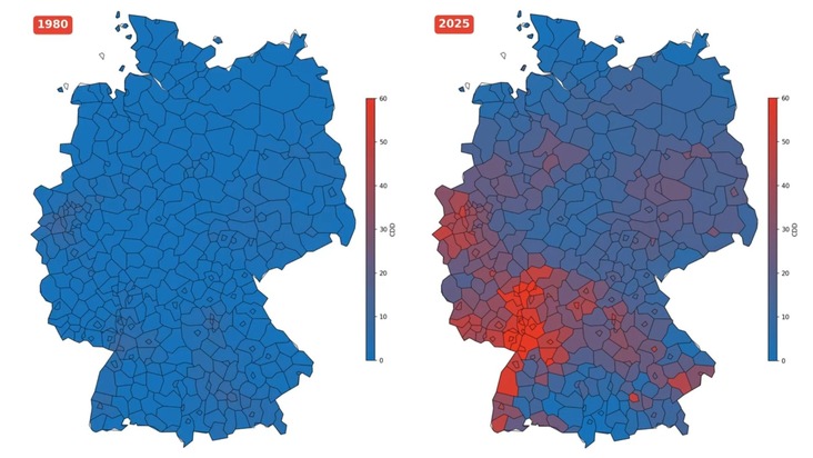 Techem GmbH: Der Techem Hitzeatlas zeigt Hotspots in Deutschland - hier wird Hitze zur Herausforderung im Geb&auml;ude