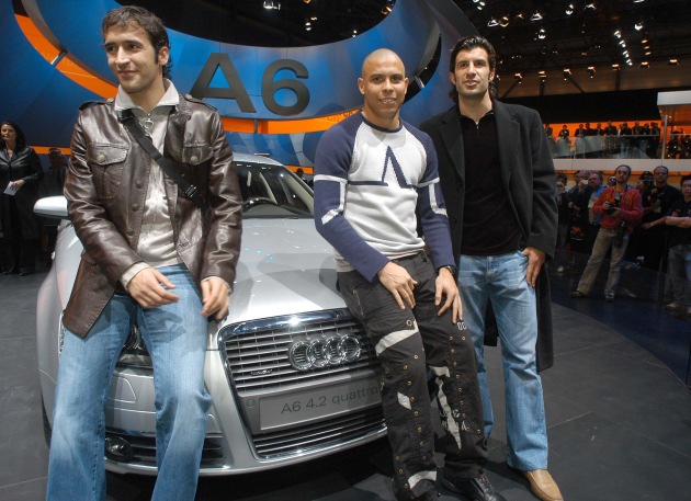 Real Madrid Spieler zu Besuch am Messestand des Sponsorpartners Audi beim Autosalon in Genf