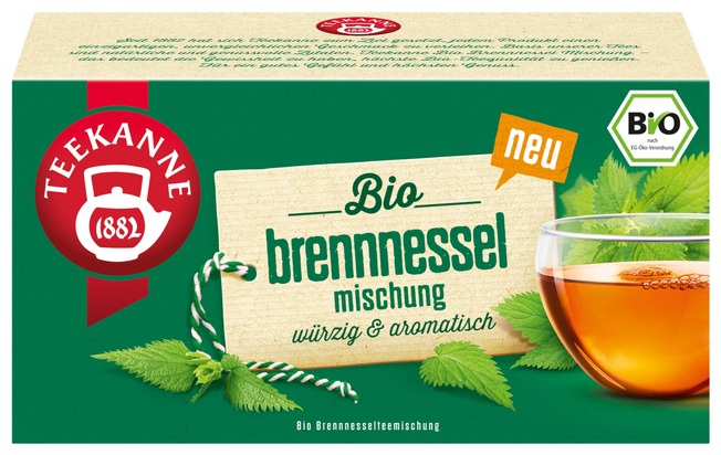 Pressemitteilung: Natürlich. Pur. Bio: TEEKANNE erweitert Bio Pur um die neue Sorte Brennnessel