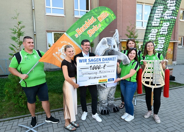 Sachsenlotto-Vereinstausender für den Spielmannszug Mutzschen e.V.: Wenn ein Scheck zu Musik wird