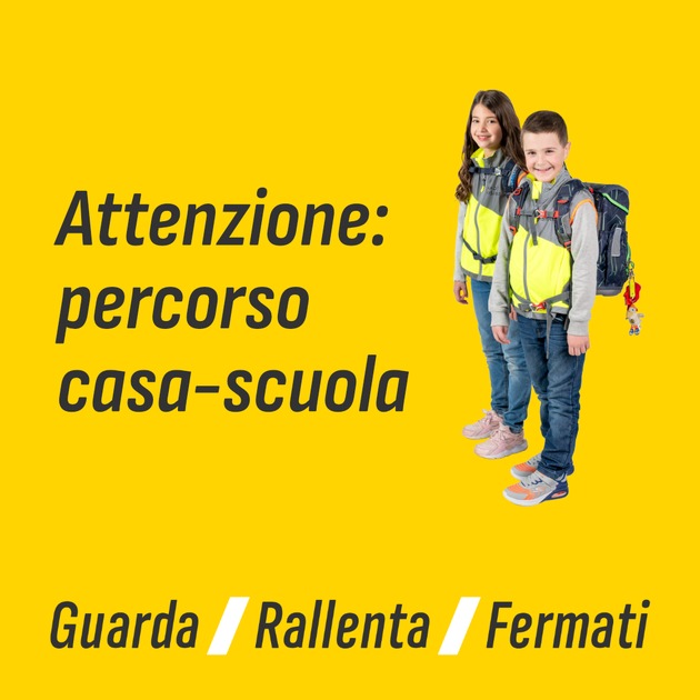 Guarda, rallenta, fermati: la nuova campagna per il rientro scolastico