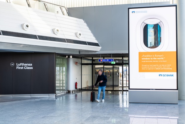 Media Frankfurt schafft neue Markenwelt im Lufthansa Premium Check-in am Flughafen Frankfurt – DZ Bank startet als First Mover