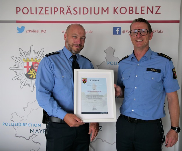 POL-PPKO: Behördenleitung ehrt Kollegen für herausragenden Einsatz