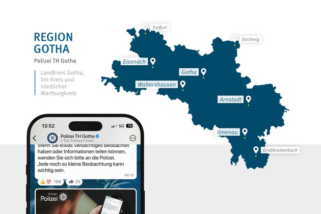 LPI-GTH: Blaulicht aufs Handy: Landespolizeiinspektion Gotha startet WhatsApp-Kanal