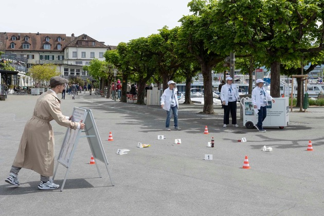 Medienmitteilung: &laquo;Humor statt Mahnfinger: Rapperswil geht gegen Littering vor&raquo;