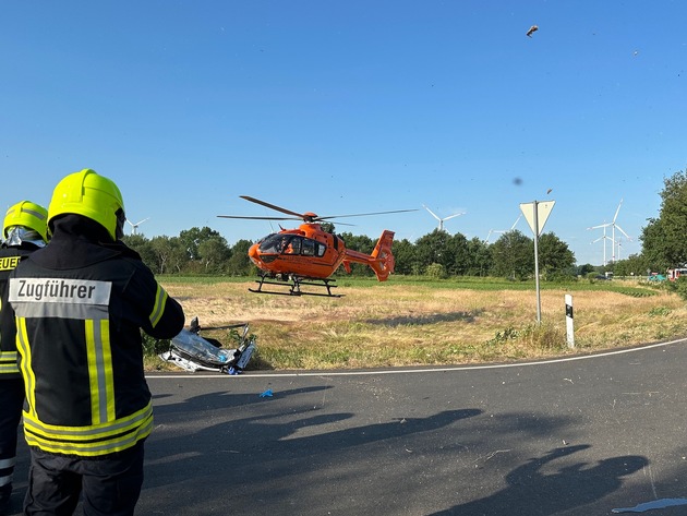FW Flotwedel: Zwei schwerverletzte nach Verkehrsunfall auf B214 bei Bröckel