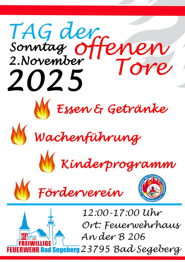 FW Bad Segeberg: Tag der offenen Tore bei der Freiwilligen Feuerwehr Bad Segeberg