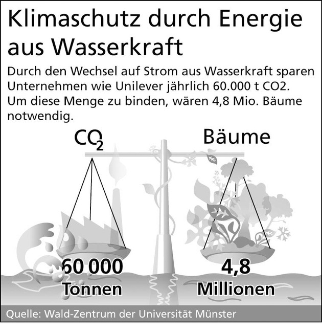 Vorreiterrolle in Europa: Unilever Deutschland entscheidet sich für Strom aus Wasserkraft