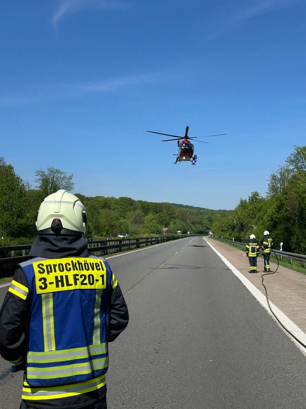 FW-EN: Motorradfahrerin verunglückt auf Autobahn