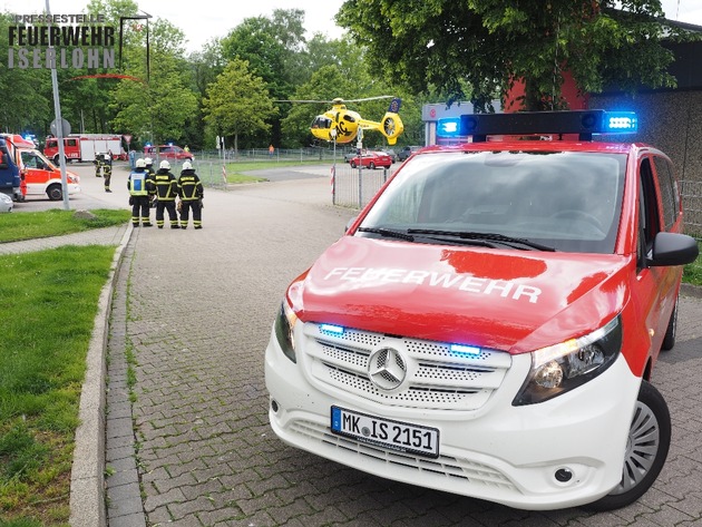 FW-MK: Hubschrauberlandung nach Verkehrsunfall mit Krad