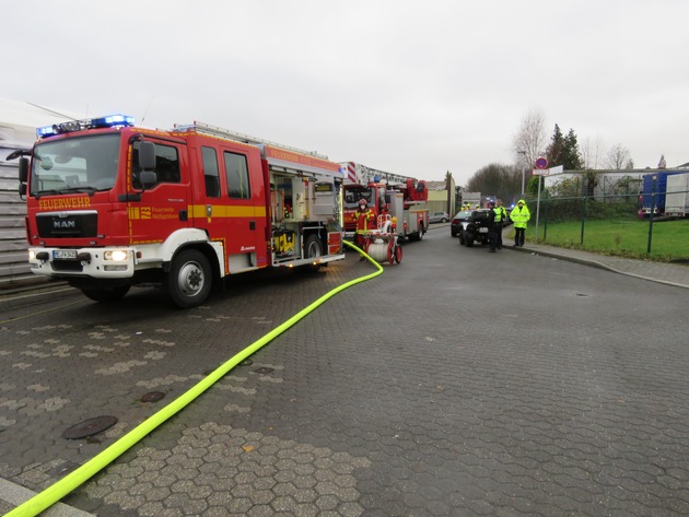 FW-Heiligenhaus: Brand in einem Gewerbebetrieb (Meldung 34/2021)