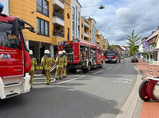 FW Osterholz-Scharm.: Wohnungsbrand in der Innenstand von Osterholz-Scharmbeck