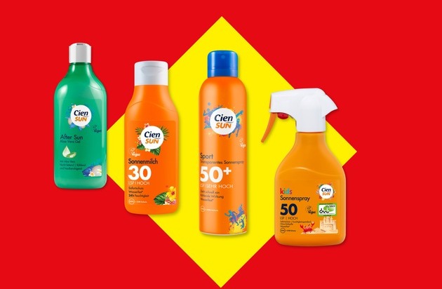 Lidl: Hei&szlig;e Tage, k&uuml;hle Preise: Lidl macht Sonnenschutz dauerhaft g&uuml;nstiger / Ausgezeichneter Schutz lohnt sich: Cien Sun Sonnenspray Kids Testsieger bei Stiftung Warentest
