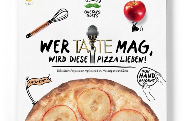 Gustavo Gusto GmbH & Co. KG: Apfel-Tiefkühlpizza mit einem Hauch von Zimt / Gustavo Gusto: Neue süße vegetarische Tiefkühlpizza belegt mit Apfelscheiben