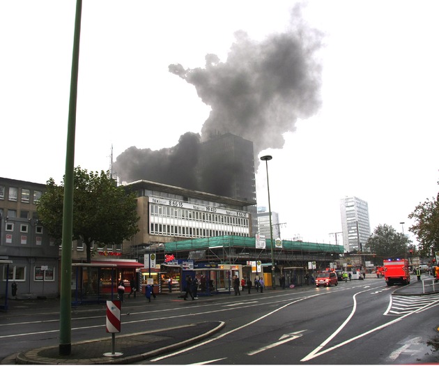 FW-E: Feuer im Essener Hauptbahnhof, Zugverkehr vorübergehend eingeschränkt