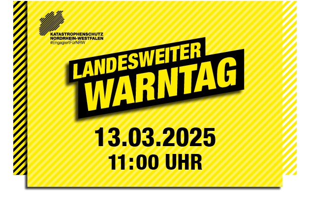 FW-E: Landesweiter Warntag am 13. März - Erprobung verschiedener Warnmittel und -kanäle