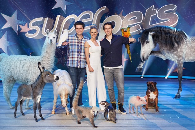 Hakuna Matata in SAT.1: Michelle Hunziker, Felix Neureuther und Lutz van der Horst suchen in der neuen Prime-Time-Show &quot;Superpets&quot; das talentierteste Haustier der Welt