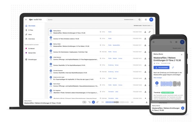 dpa Deutsche Presse-Agentur GmbH: Startschuss für den dpa-Audio Hub: Neue Plattform für Podcaster und Audio-Produzenten