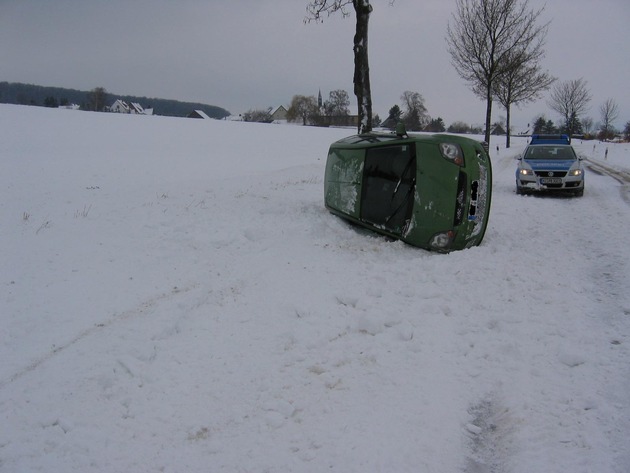 POL-HI: Winter, Navi und die Bedeutung von Verkehrszeichen.