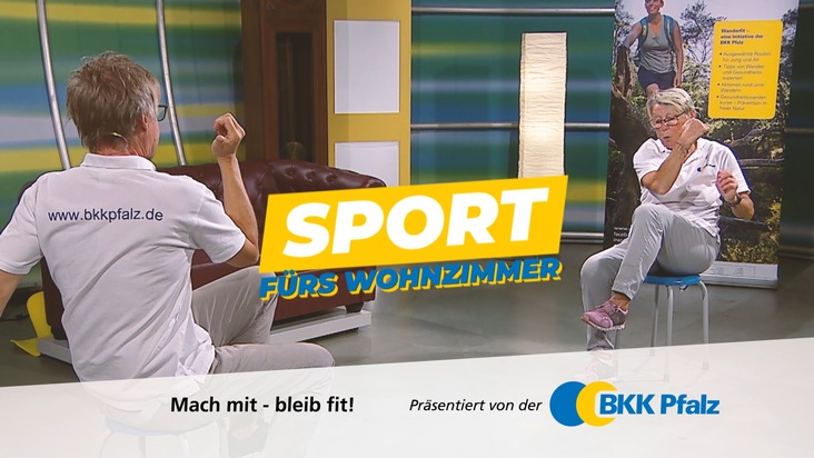 &quot;Sport fürs Wohnzimmer&quot;: Mitmach-Übungen für zu Hause / Neue Sendereihe für Senioren - präsentiert von der BKK Pfalz