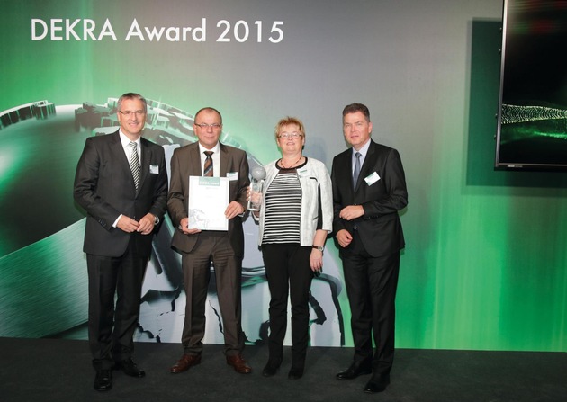 Safety Champions 2015 ausgezeichnet / DEKRA Award für Spitzenleistungen