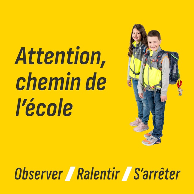 Observer, ralentir, s&apos;arrêter : la nouvelle campagne pour la rentrée scolaire