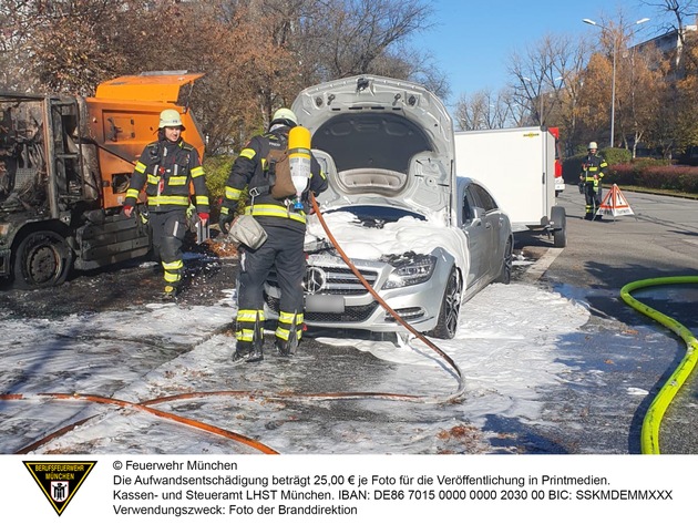 FW-M: Kehrmaschine abgebrannt (Solln)