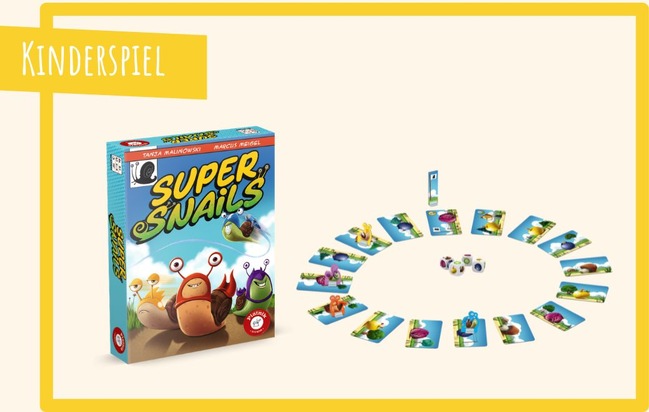 Super Snails: Superschnell im Schneckentempo! Piatnik präsentiert liebevoll illustriertes Wettrennen für Kinder