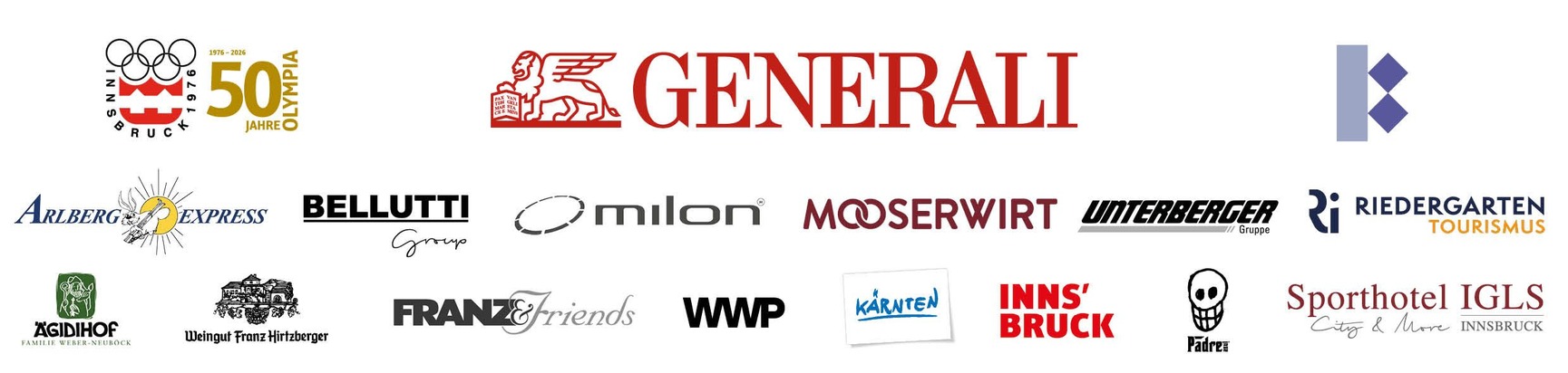 Skikaiser Franz Klammer feiert mit Sportlegenden 50 Jahre Olympiasieg&acute;76