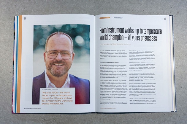 Temperierspezialist LAUDA f&uuml;r &raquo;The Secrets of German Family Businesses&laquo; ausgew&auml;hlt