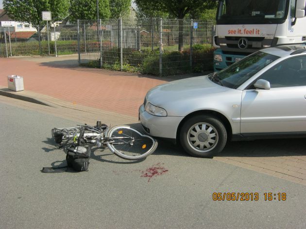 POL-STH: Verkehrsunfall mit einem verletztem Fahrradfahrer