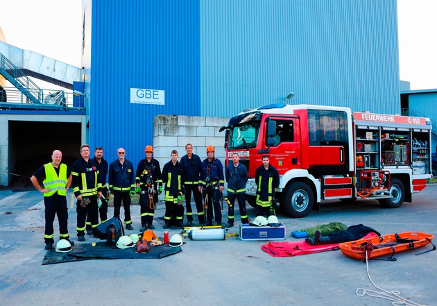 FF Goch: Besondere Einsatzübung für die Höhensicherungstruppe der Feuerwehr Goch