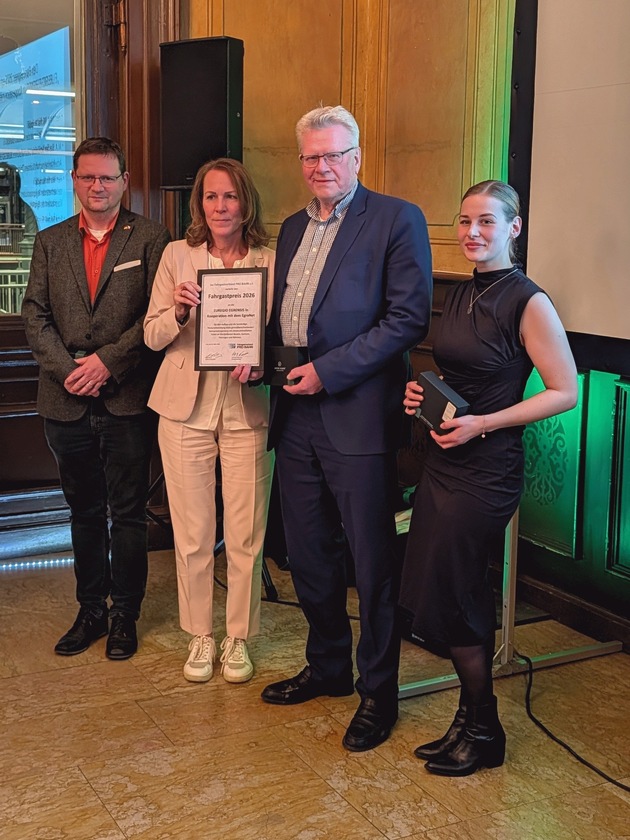 Fahrgastpreis 2026 verliehen: Fahrgastverband PRO BAHN ehrt Vorbilder f&uuml;r fahrgastfreundliche Mobilit&auml;t