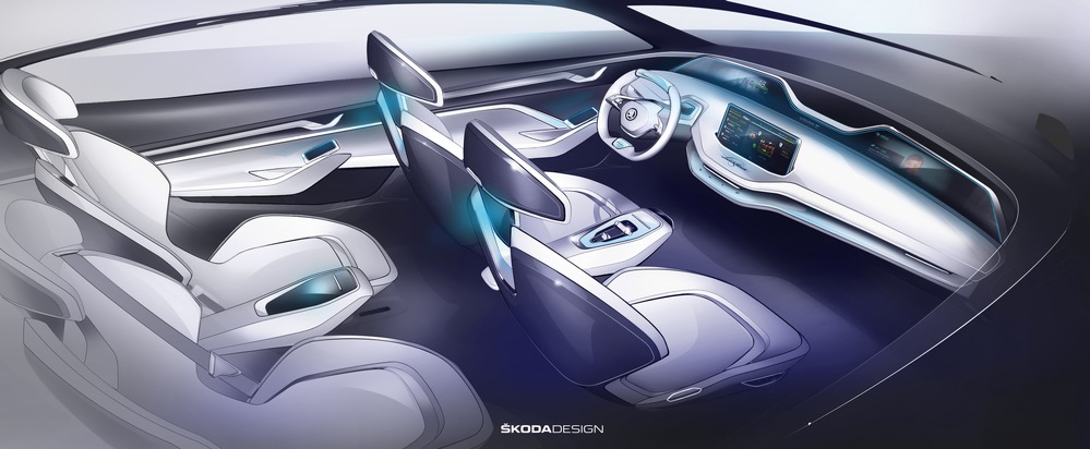 SKODA gibt Ausblick auf das Interieur der Elektrostudie VISION E (FOTO)