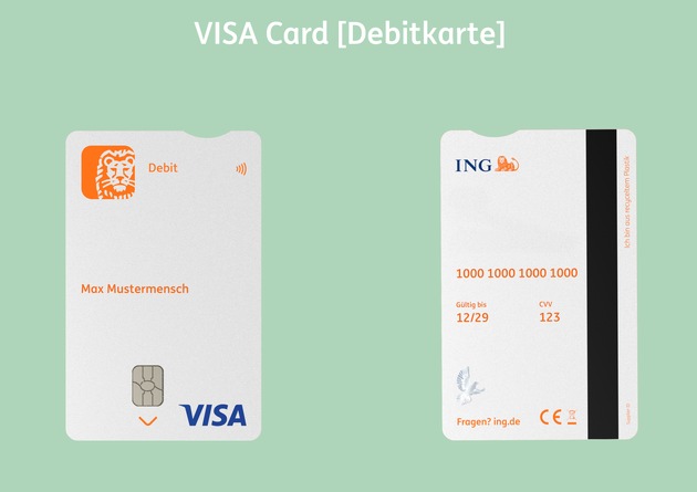 Bezahlkarten der ING Deutschland erhalten neues Design - Nachhaltigkeit und Barrierefreiheit im Vordergrund