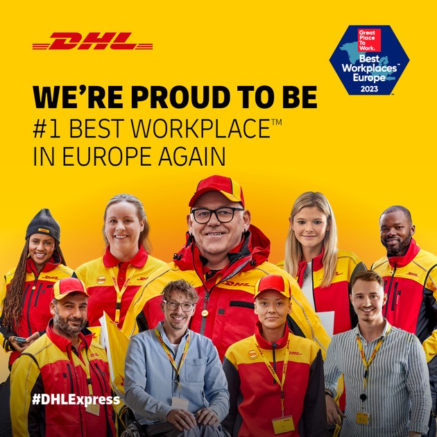 PM: Triple: DHL Express sichert sich zum dritten Mal in Folge den Titel als bester Arbeitgeber Europas / PR: Triple: DHL Express secures top spot as Europe’s Best Workplace™ 2023 for third time in a row