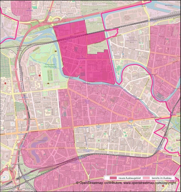 Glasfaser für weitere Bereiche in Berlin Charlottenburg buchbar