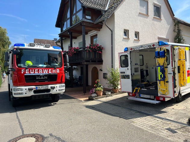 FW Reichenau: Personenrettung zur Unterstützung Rettungsdienst, Reichenau-Niederzell, 13.08.2023