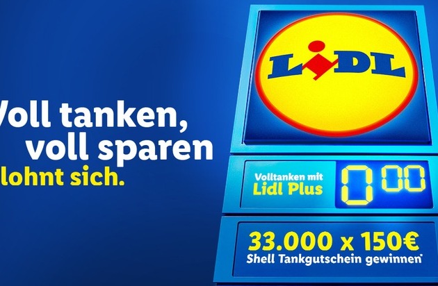 Volltanken, voll sparen bei Lidl: 33.000 Shell Tankgutscheine für Lidl Plus-Kunden