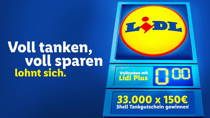 Lidl: Volltanken, voll sparen bei Lidl: 33.000 Shell Tankgutscheine f&uuml;r Lidl Plus-Kunden
