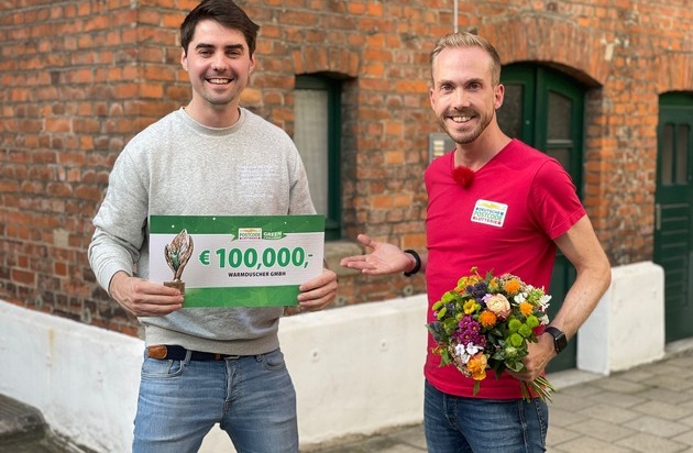 Deutsche Postcode Lotterie: Ganz vorne mit dabei: Startup "Der Warmduscher" aus Hannover pitcht im Finale der Postcode Lotteries Green Challenge um 500.000 Euro