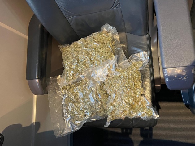 HZA-DA: Zollkontrolle im Zug: Über 1 kg Marihuana beschlagnahmt