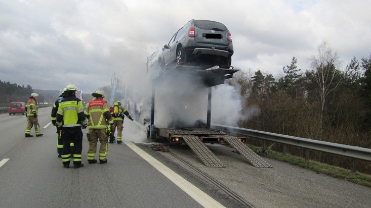 POL-PDKL: Brennender LKW-Reifen, größeren Schaden verhindert