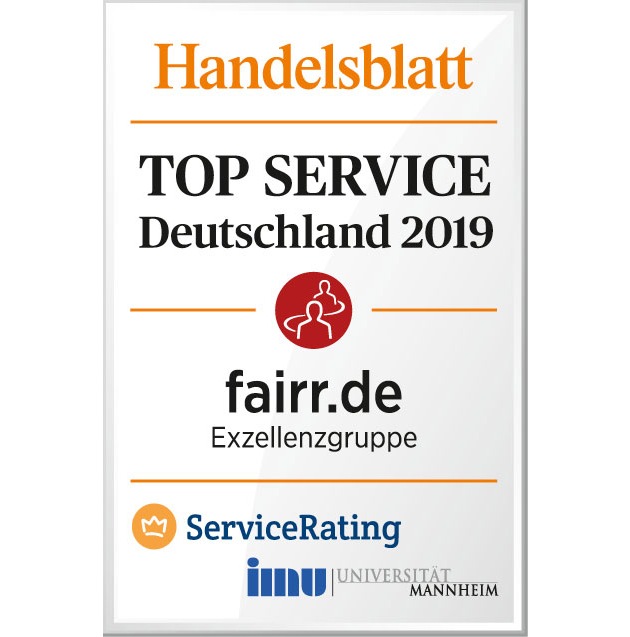 fairr.de in der Exzellenzgruppe beim Top Service Deutschland ausgezeichnet