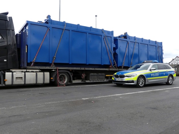POL-OH: Überladener Lastzug - Autobahnpolizei beendete die Fahrt