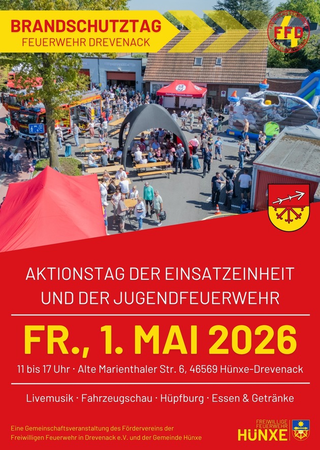 FW H&uuml;nxe: Brandschutztag der Einheit Drevenack am 1. Mai