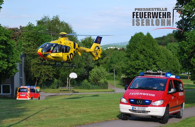 FW-MK: Einsatz für den Rettungshubschrauber in Gerlingsen